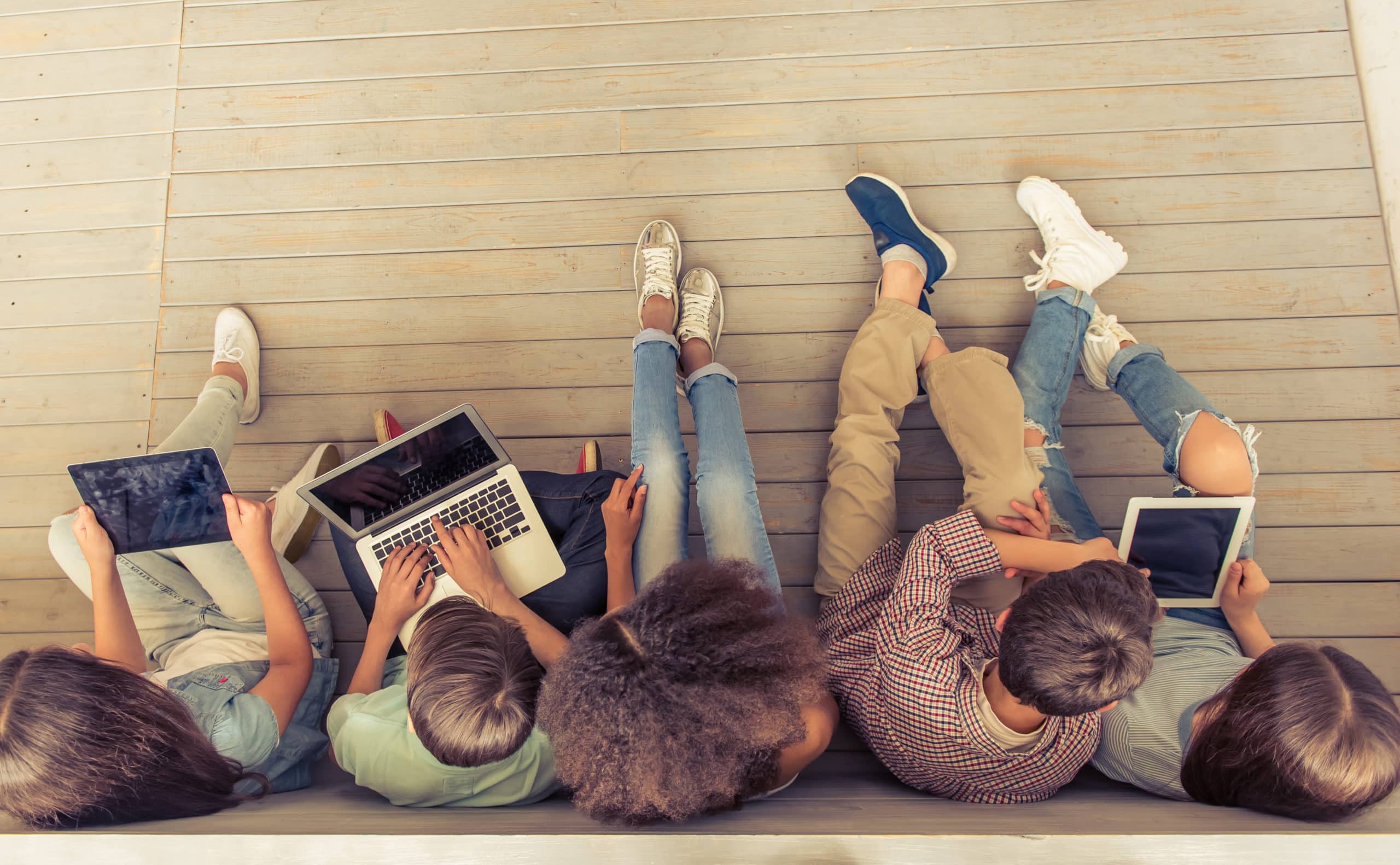 Group of Teens using laptop