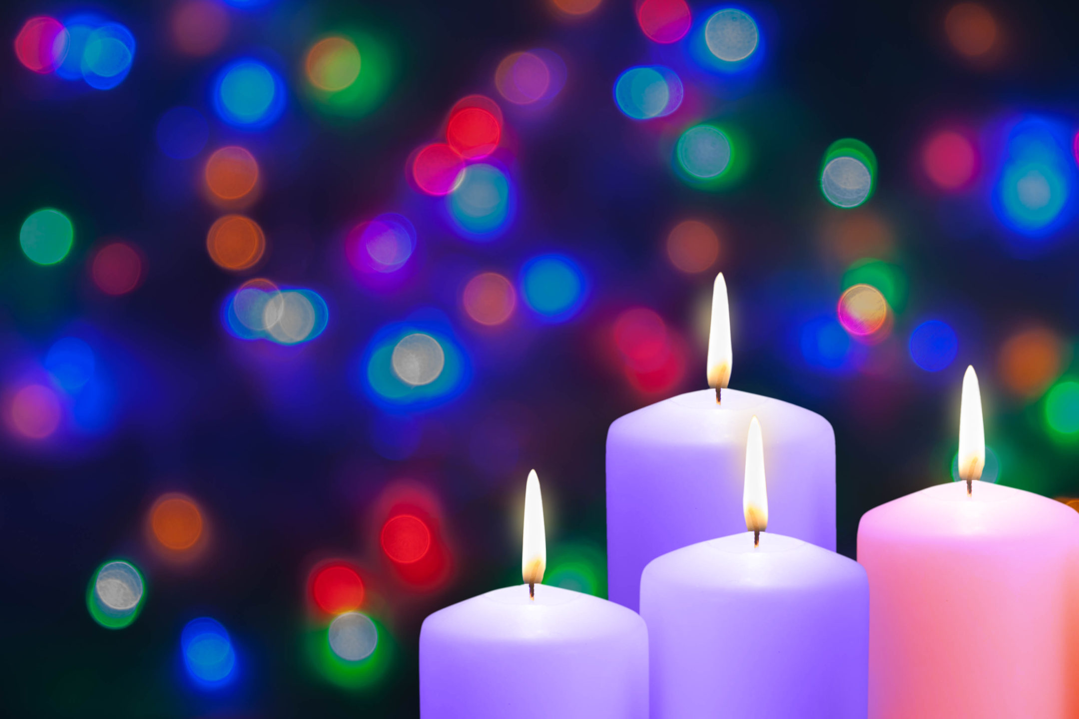 Christmas candles and lights