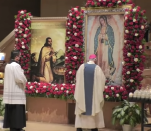 Archbishop Gomez goes to bless image of Our Lady of Guadalupe