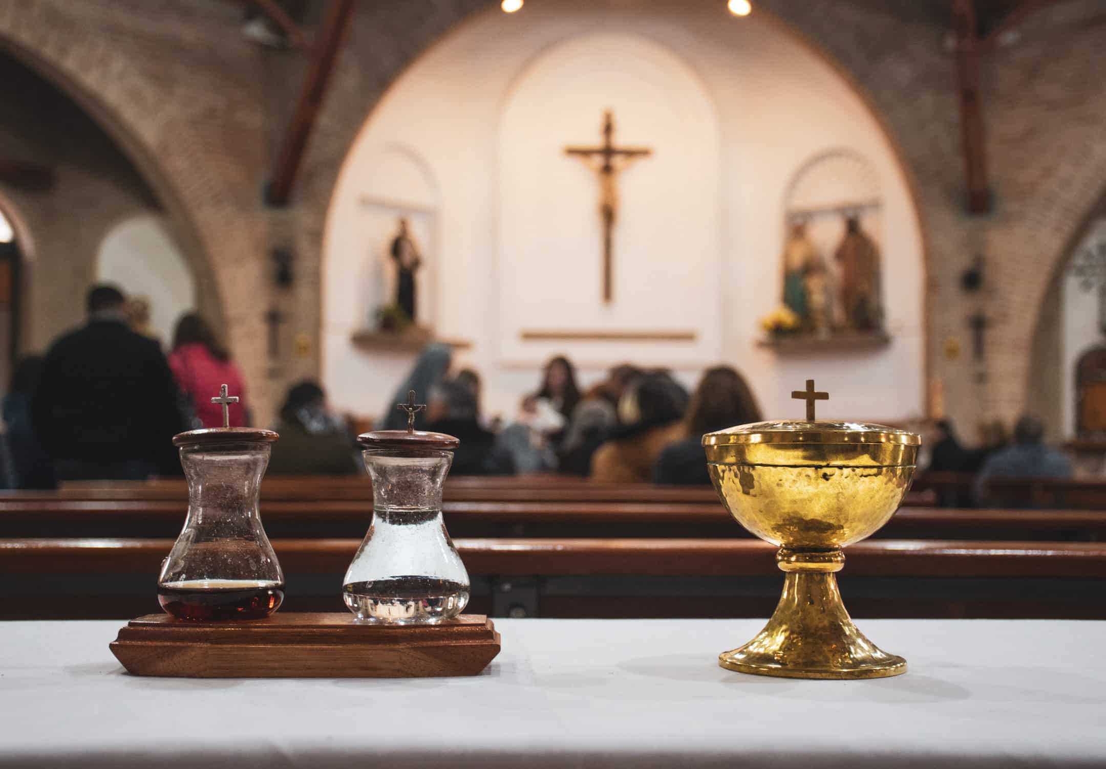 Holy Eucharist of wine and bread