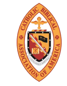 Logo: Catholic Biblical Association of America emblem with shield, cross symbols, and a book, framed by an orange border reading 'Catholic Biblical Association of America'